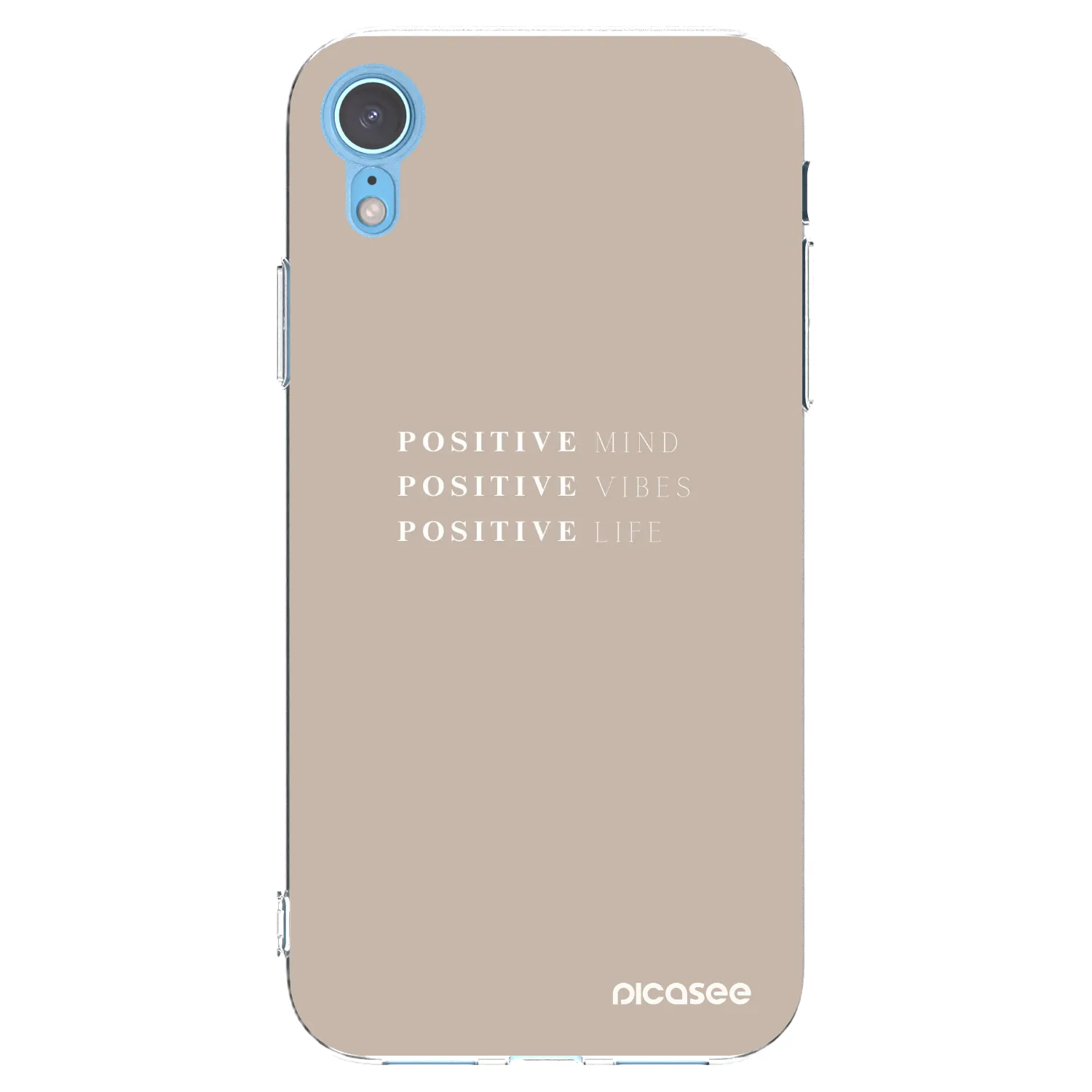 Picasee silikónový prehľadný obal pre Apple iPhone XR - Positive Vibes