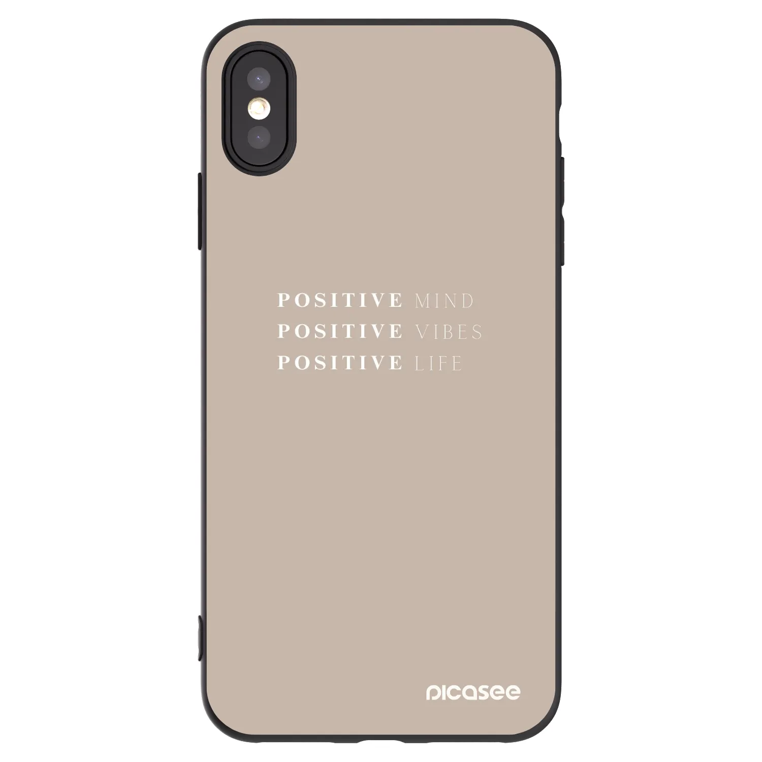 Picasee silikónový čierny obal pre Apple iPhone XS Max - Positive Vibes