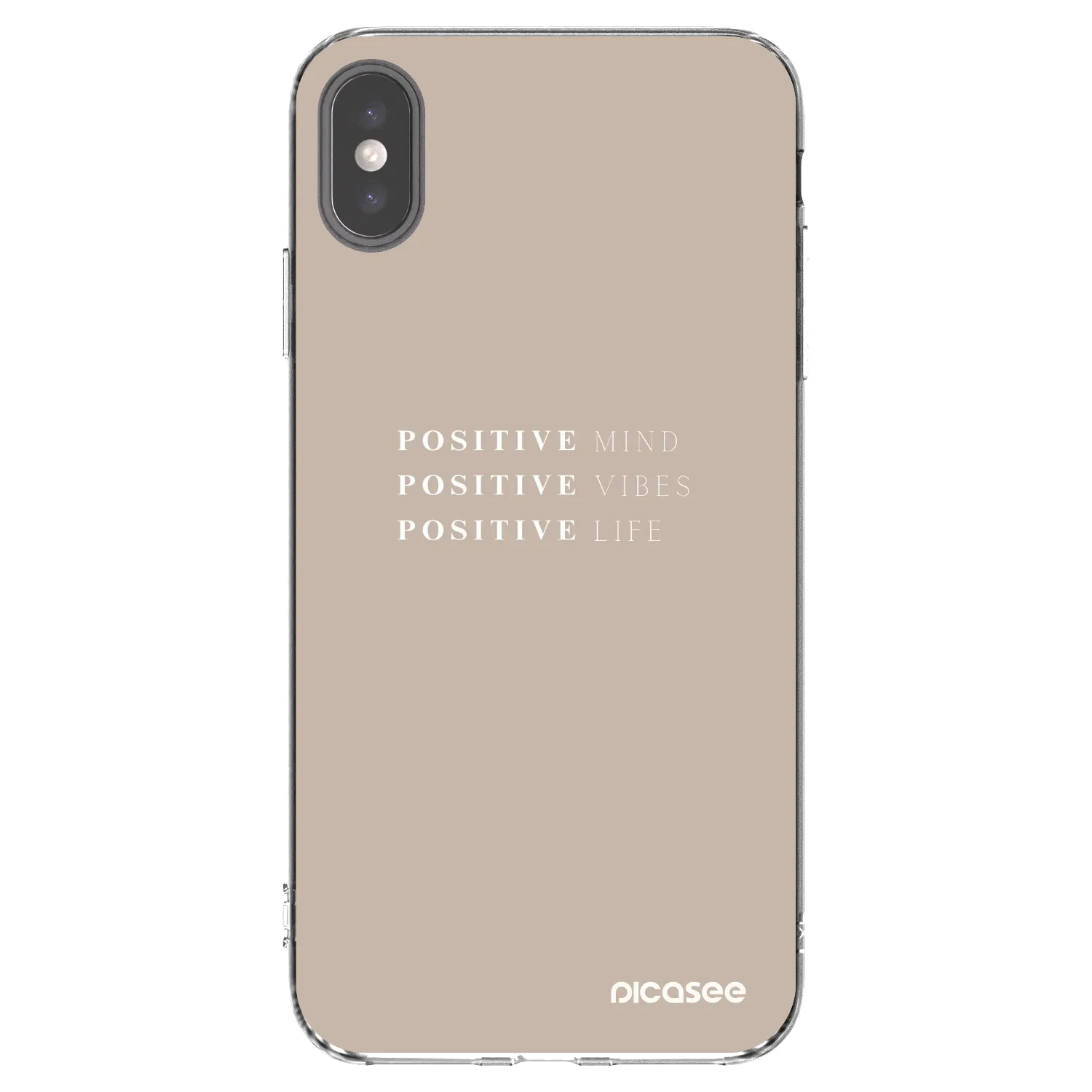 Silikónový prehľadný obal pre Apple iPhone XS Max - Positive Vibes