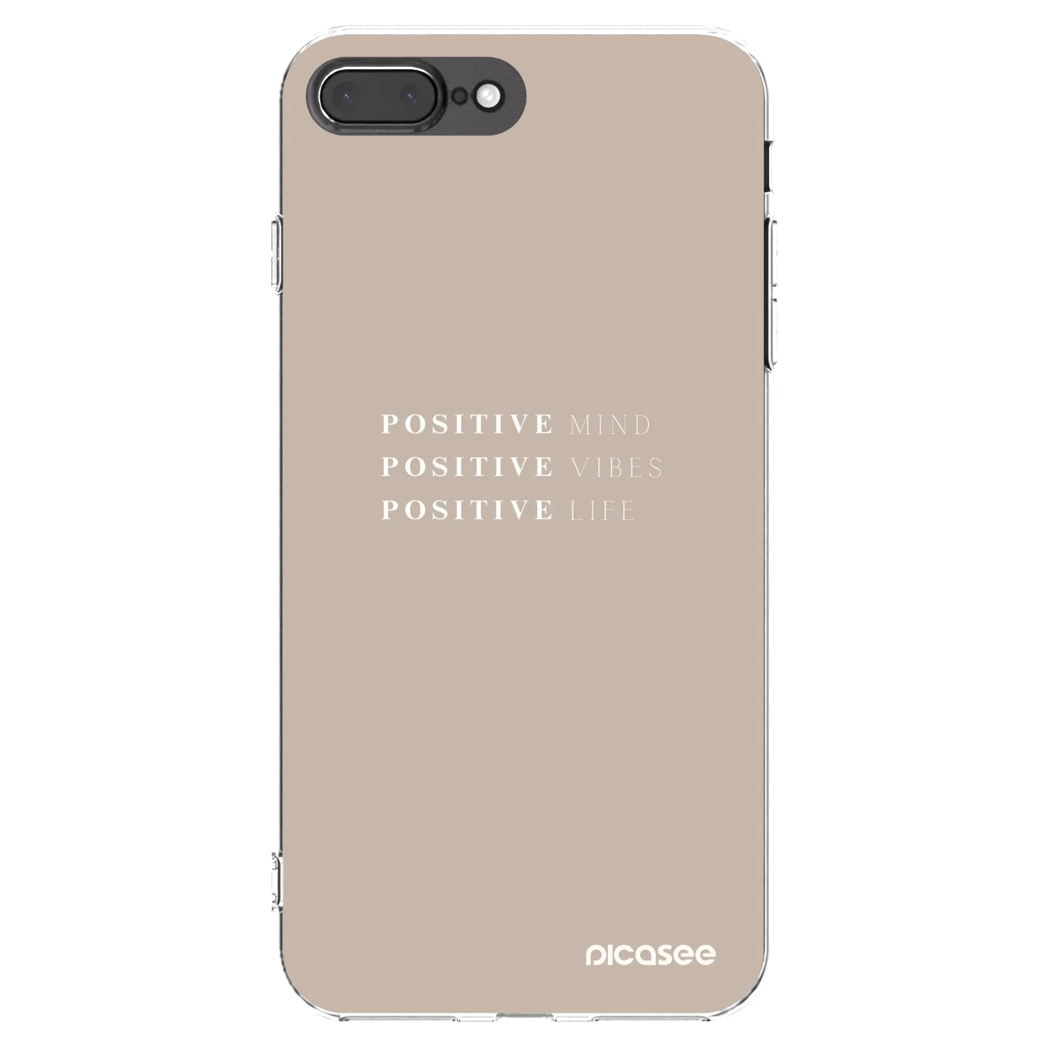 Picasee silikónový prehľadný obal pre Apple iPhone 7 Plus - Positive Vibes