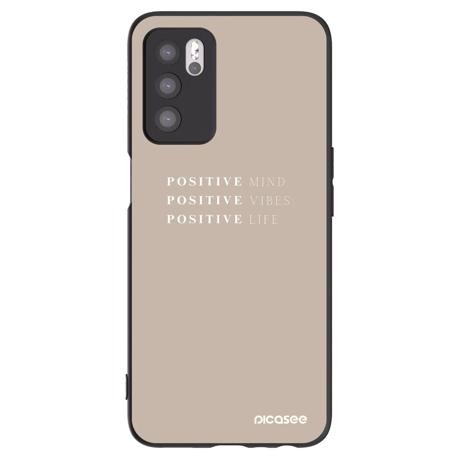 Picasee silikónový čierny obal pre OPPO A16s - Positive Vibes