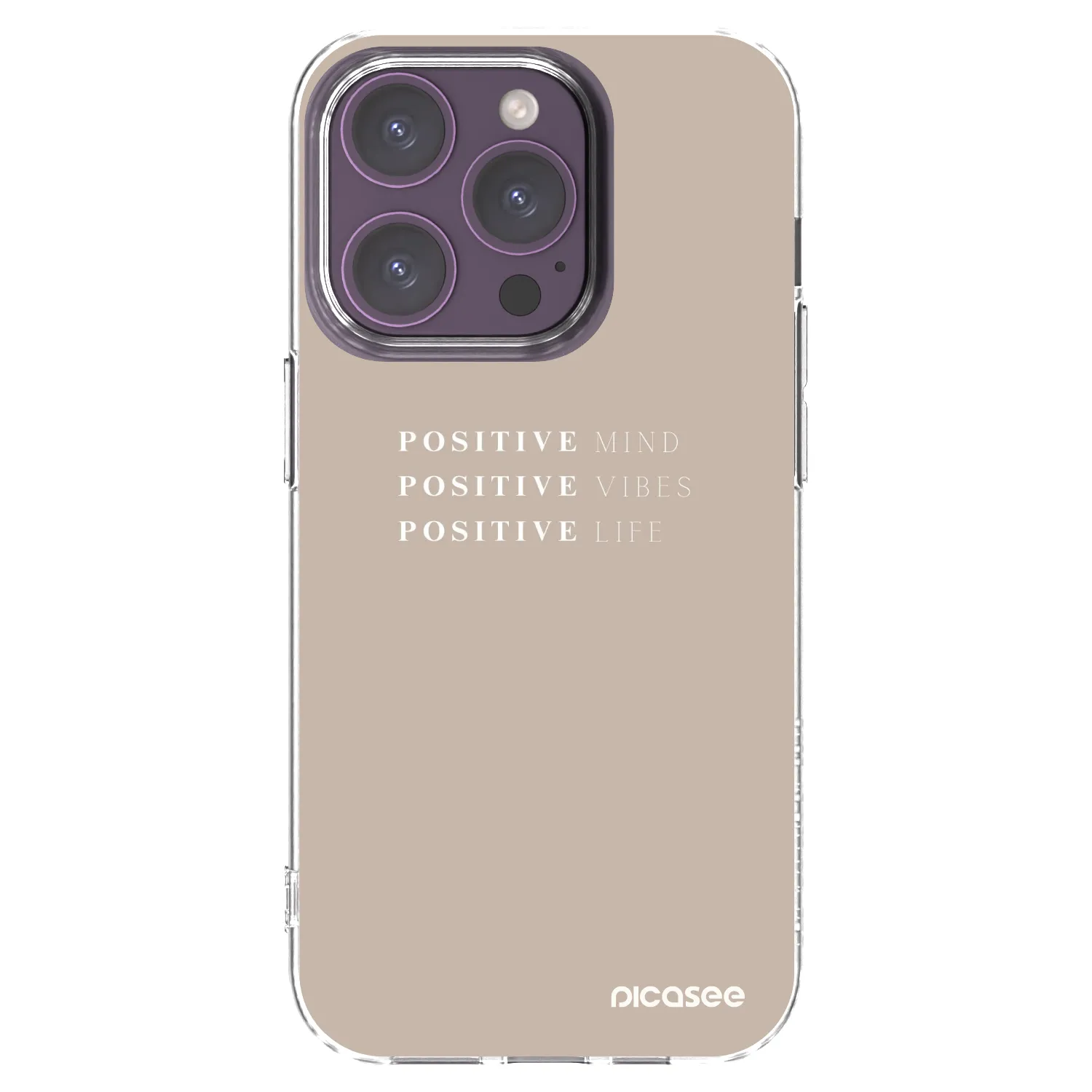 Picasee silikónový prehľadný obal pre Apple iPhone 14 Pro - Positive Vibes