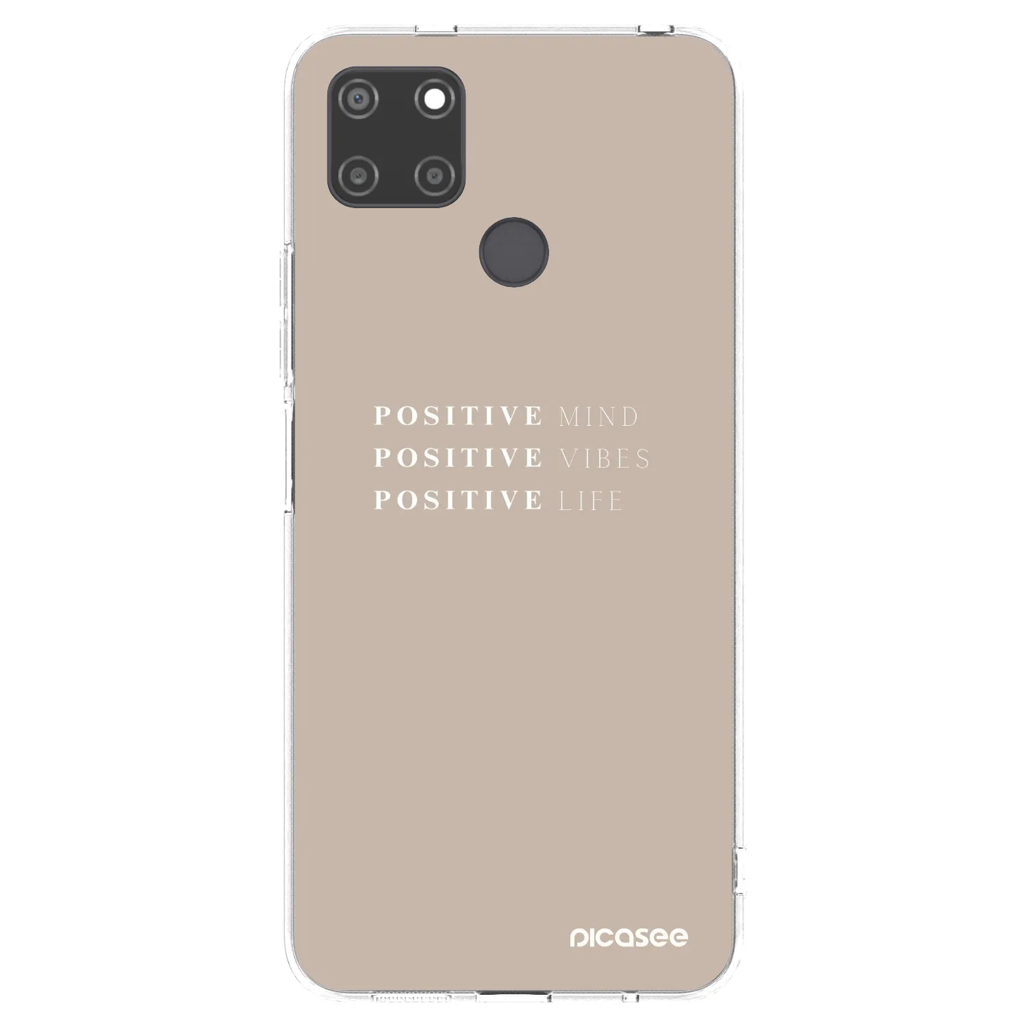 Picasee silikónový prehľadný obal pre Realme C21Y - Positive Vibes