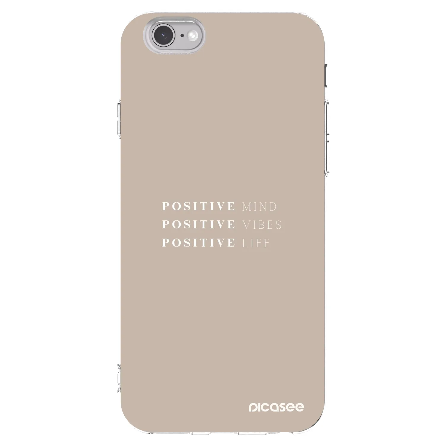 Picasee silikónový prehľadný obal pre Apple iPhone 6/6S - Positive Vibes