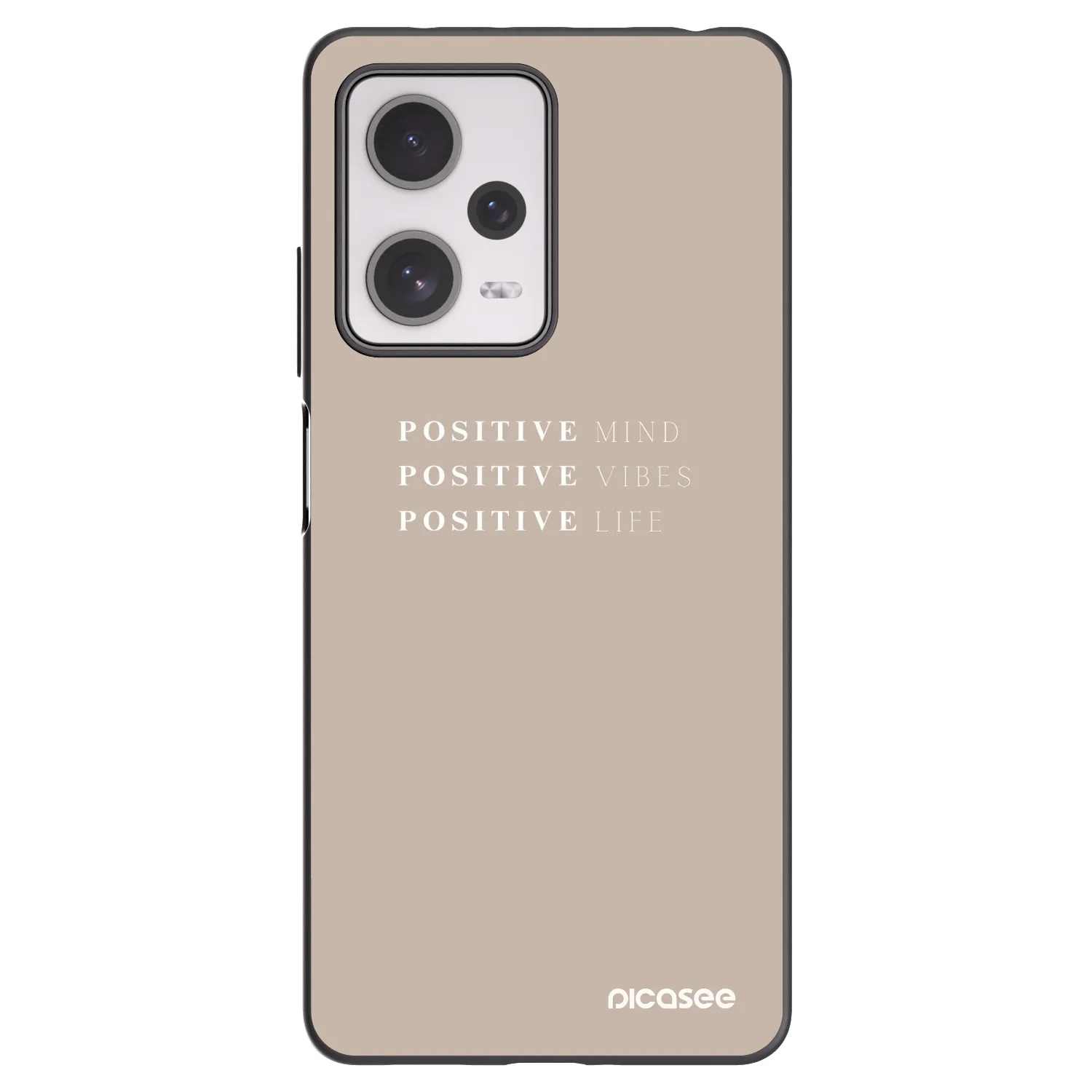 Picasee silikónový čierny obal pre Xiaomi Redmi Note 12 Pro+ 5G - Positive Vibes