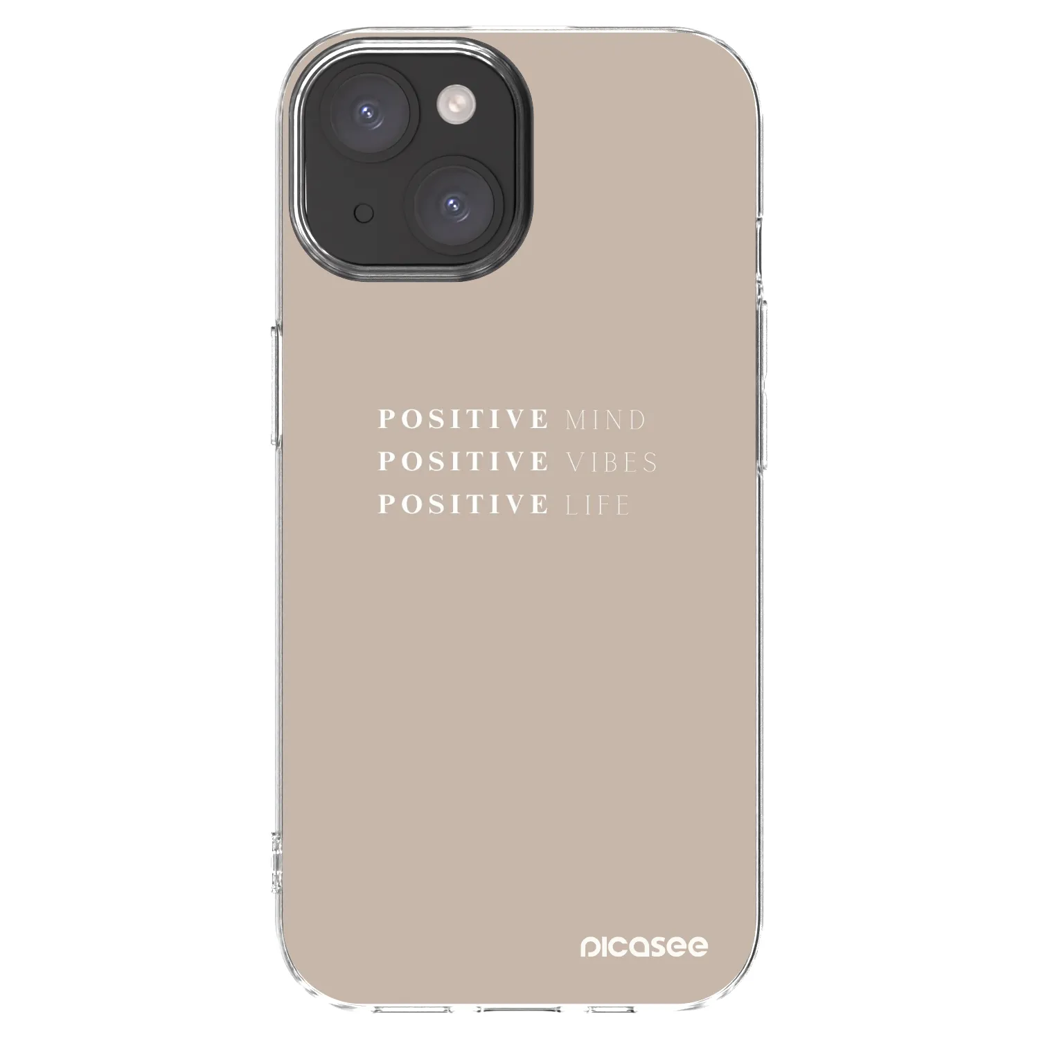 Picasee silikónový prehľadný obal pre Apple iPhone 15 - Positive Vibes