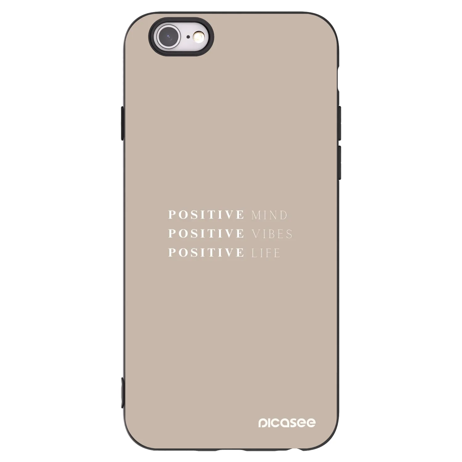 Picasee silikónový čierny obal pre Apple iPhone 6/6S - Positive Vibes
