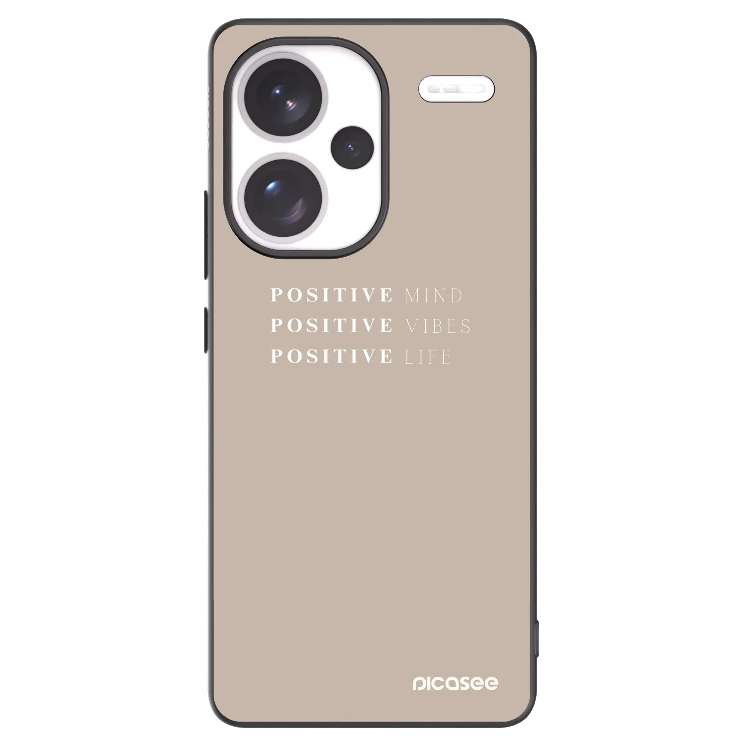 Picasee silikónový čierny obal pre Xiaomi Redmi Note 13 Pro+ 5G - Positive Vibes