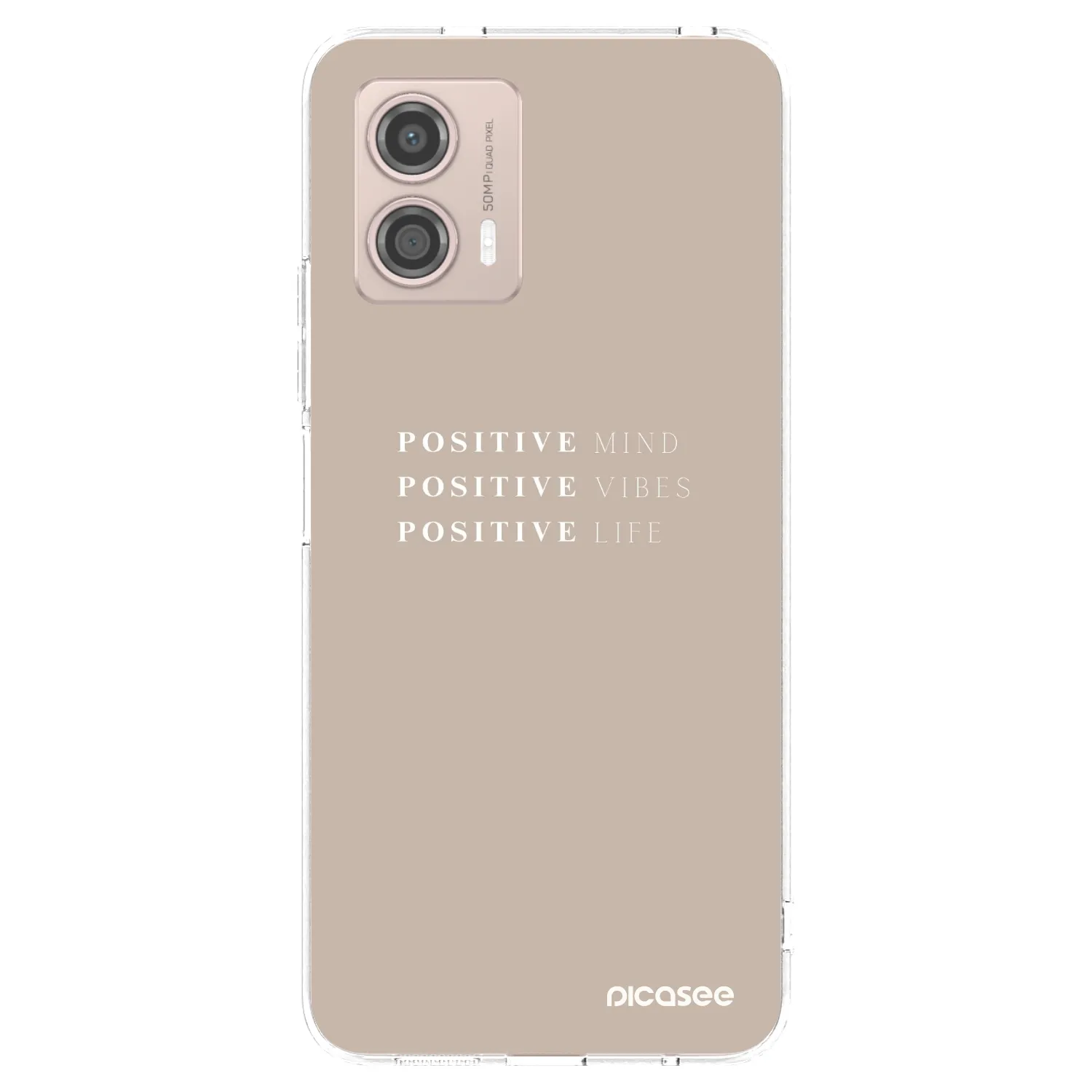 Picasee silikónový prehľadný obal pre Motorola Moto G53 5G - Positive Vibes