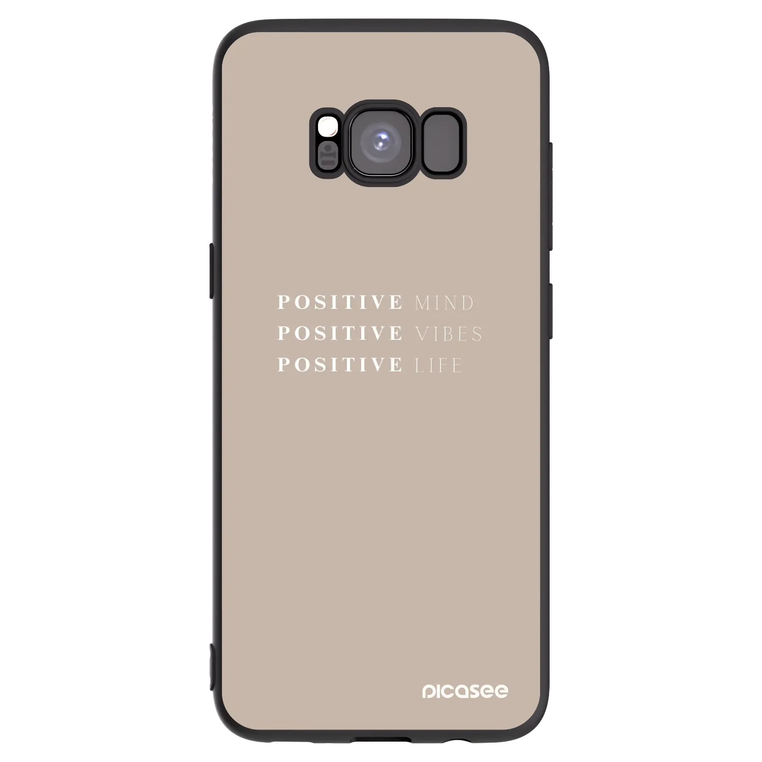 Picasee silikónový čierny obal pre Samsung Galaxy S8 G950F - Positive Vibes