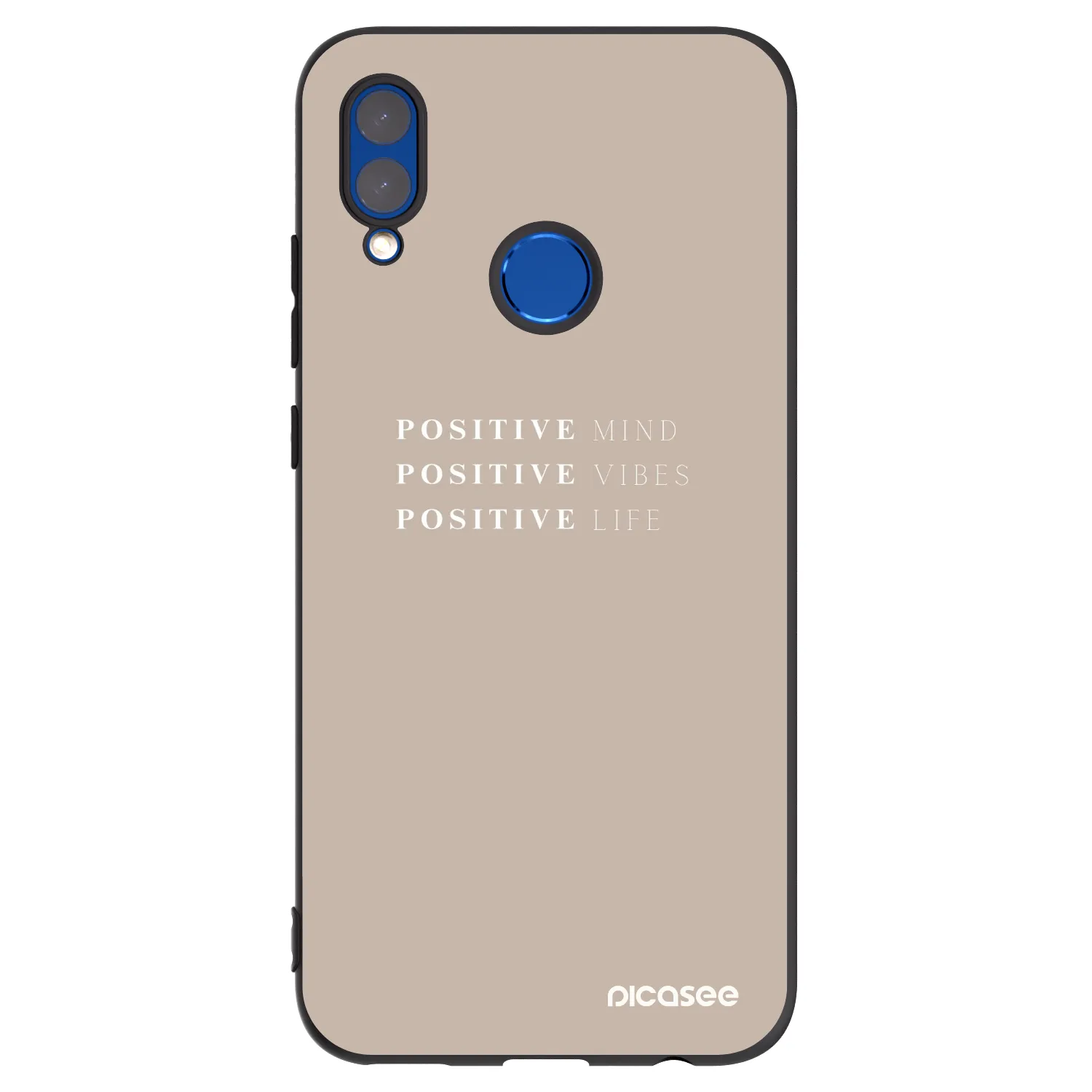 Picasee silikónový čierny obal pre Huawei P Smart 2019 - Positive Vibes