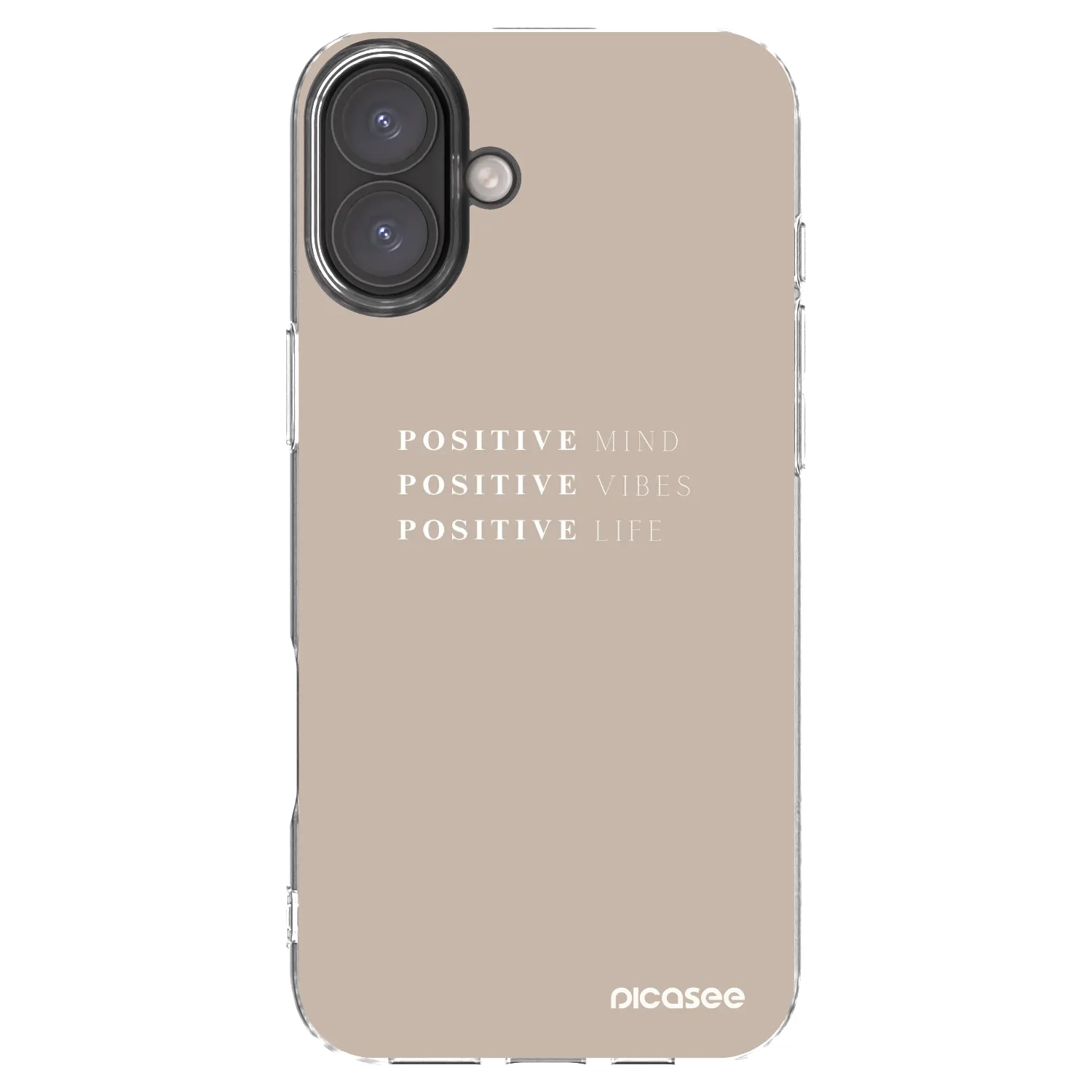 Picasee silikónový prehľadný obal pre Apple iPhone 16 Plus - Positive Vibes