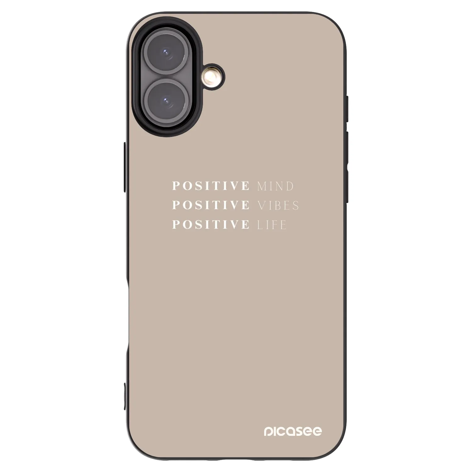 Picasee silikónový čierny obal pre Apple iPhone 16 Plus - Positive Vibes