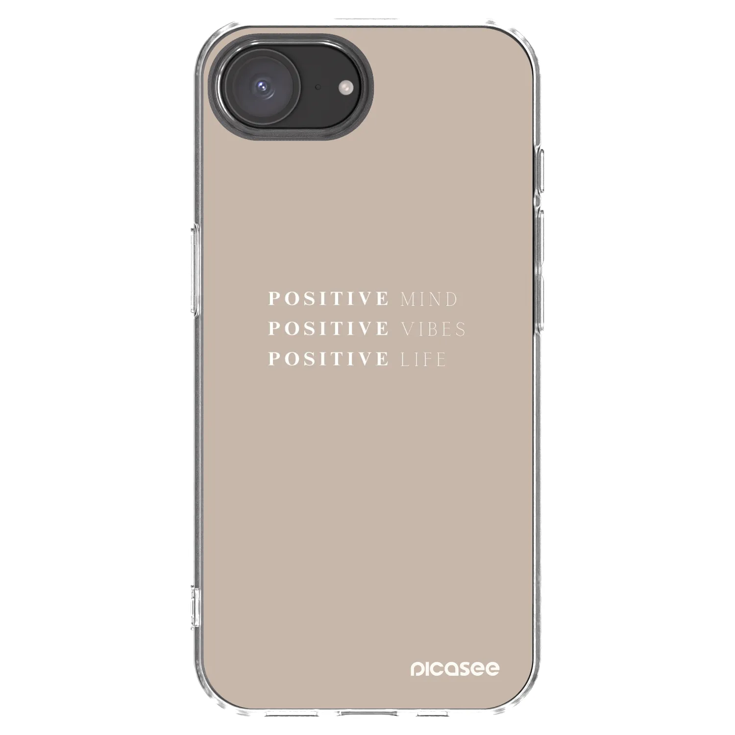 Picasee silikónový prehľadný obal pre Apple iPhone 16e - Positive Vibes