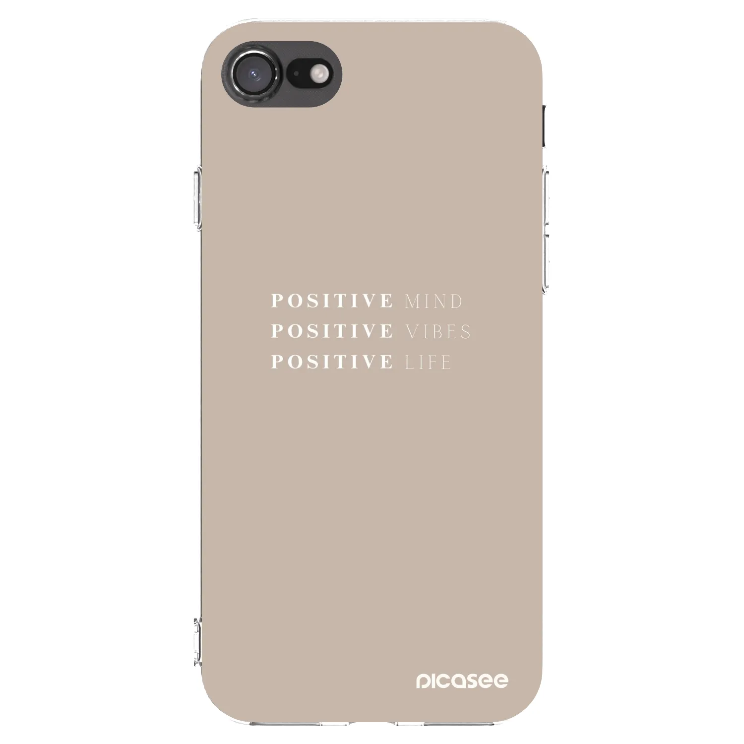 Picasee silikónový prehľadný obal pre Apple iPhone 7 - Positive Vibes