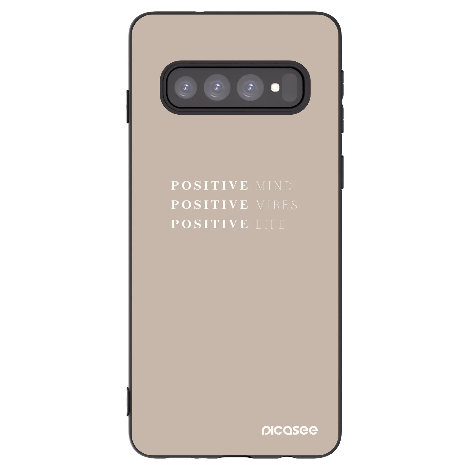 Picasee silikónový čierny obal pre Samsung Galaxy S10 G973 - Positive Vibes