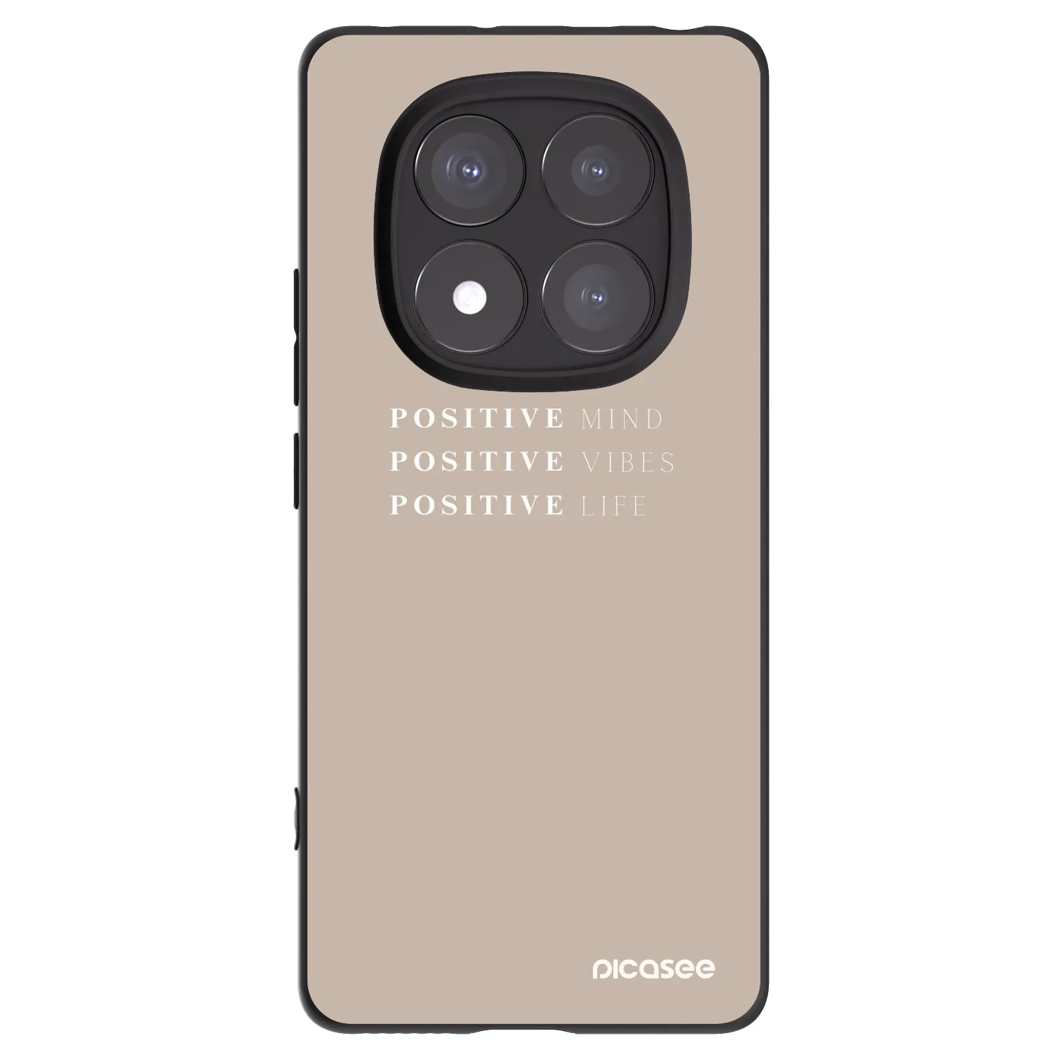Picasee silikónový čierny obal pre Xiaomi Redmi Note 14 Pro 5G - Positive Vibes