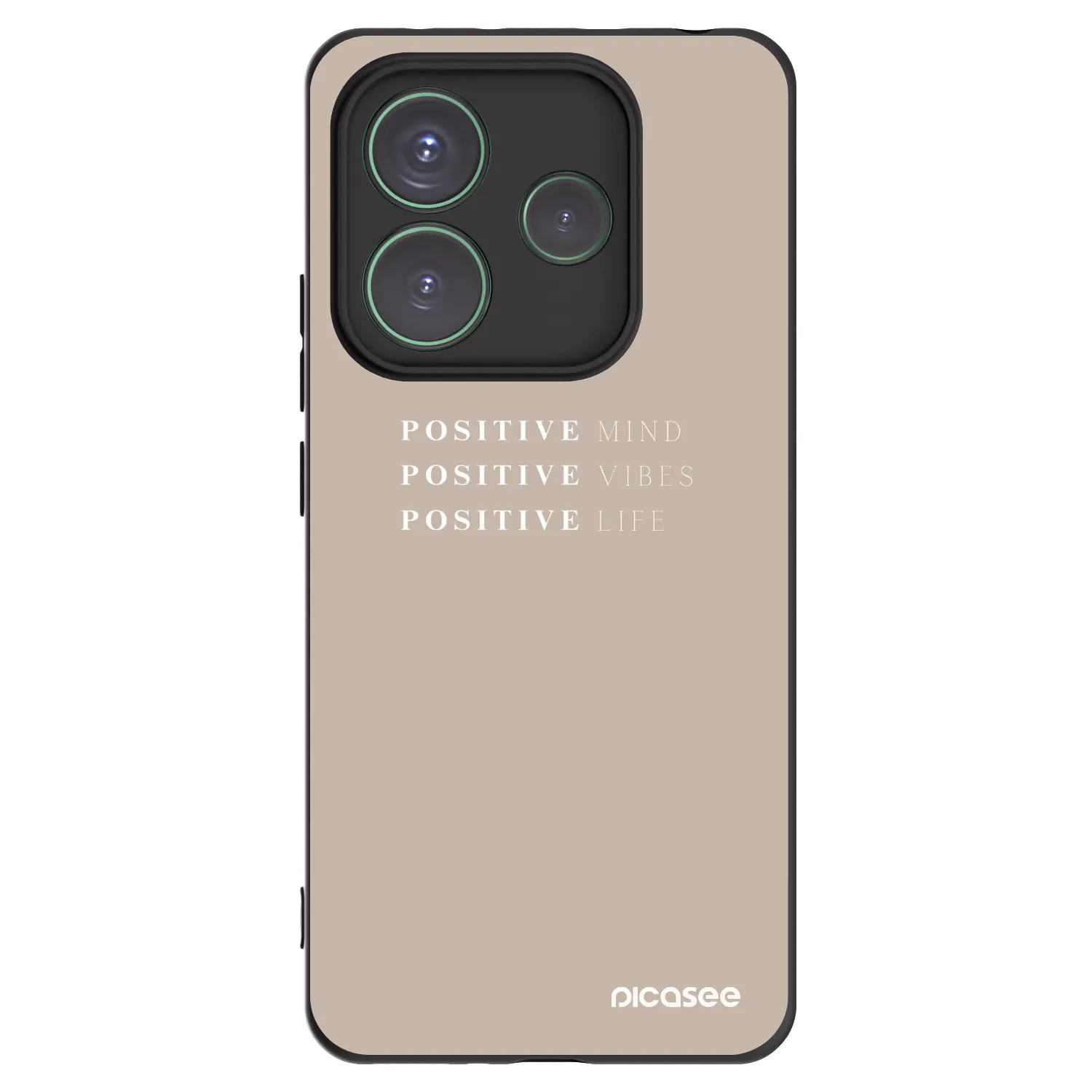 Picasee silikónový čierny obal pre Xiaomi Redmi Note 14 5G - Positive Vibes
