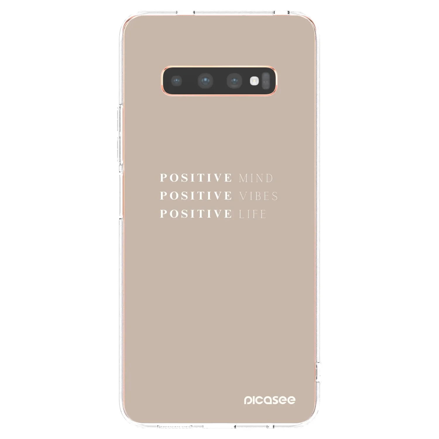 Picasee silikónový prehľadný obal pre Samsung Galaxy S10 Plus G975 - Positive Vibes