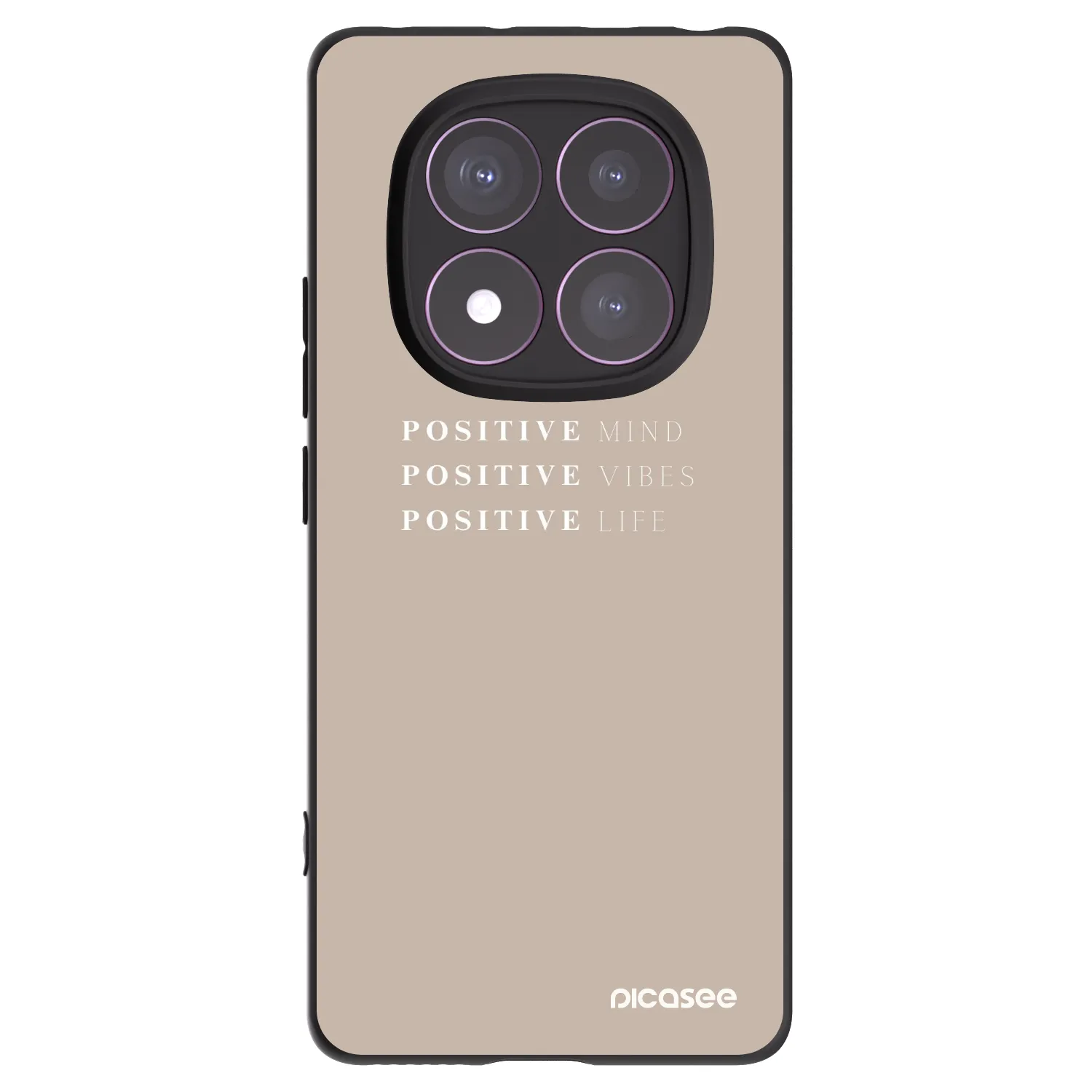 Picasee silikónový čierny obal pre Xiaomi Redmi Note 14 Pro 4G - Positive Vibes