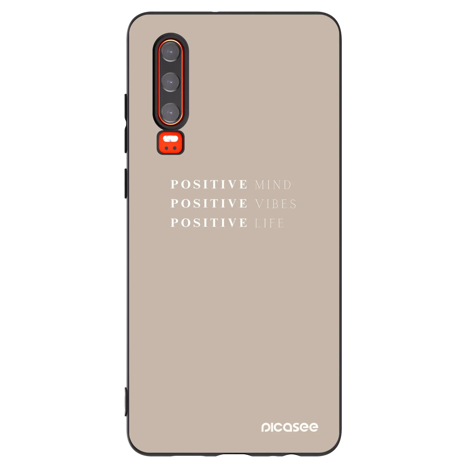 Picasee silikónový čierny obal pre Huawei P30 - Positive Vibes