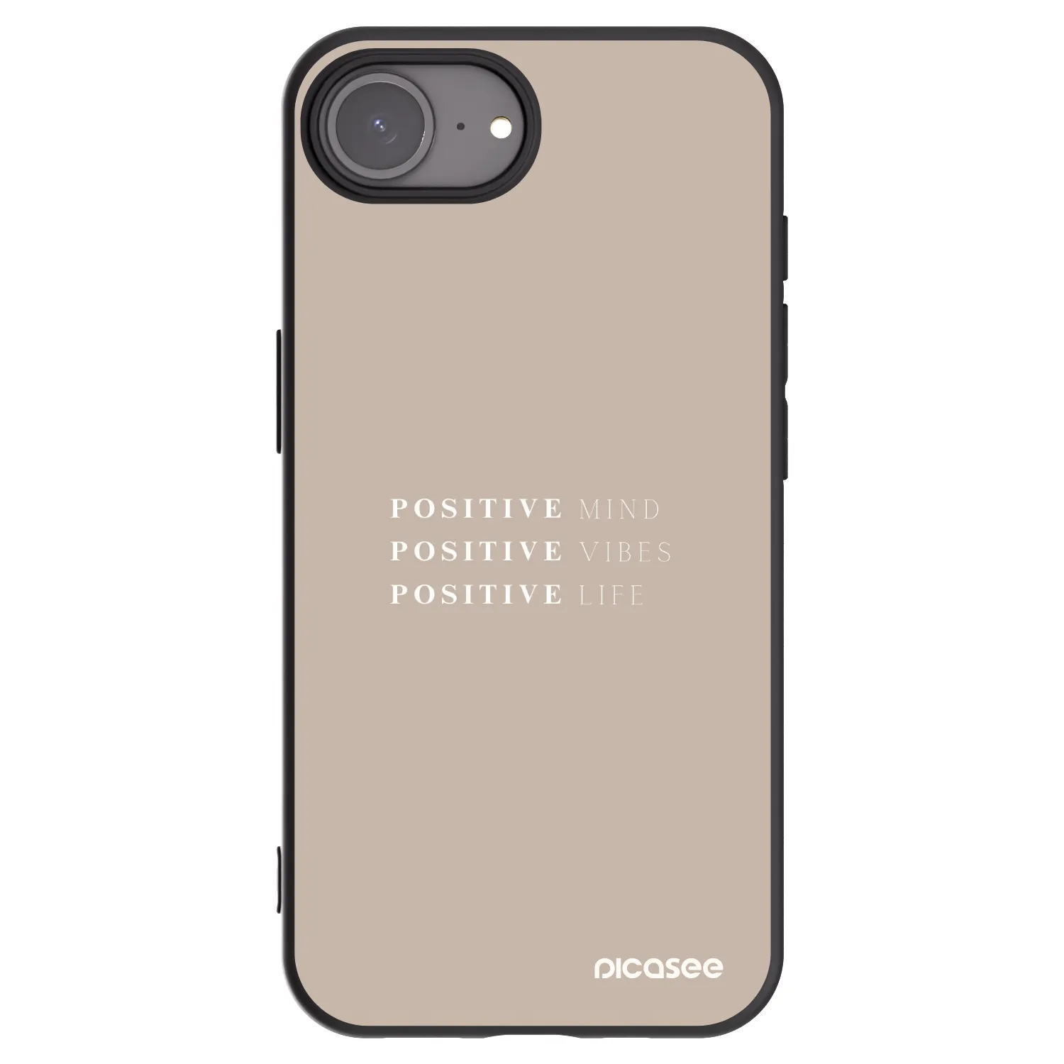 Picasee silikónový čierny obal pre Apple iPhone 17e - Positive Vibes