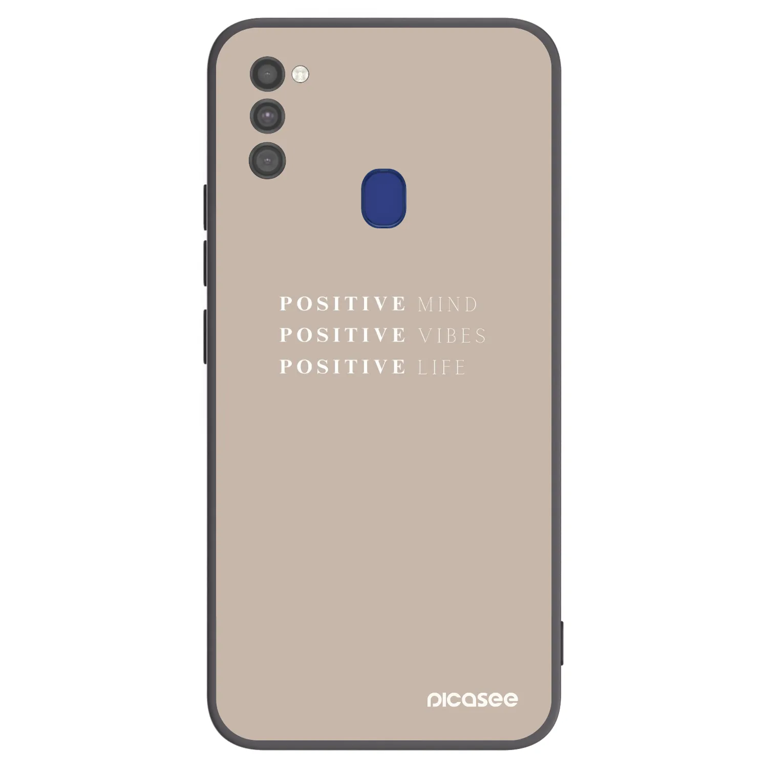 Picasee silikónový čierny obal pre Samsung Galaxy M21 M215F - Positive Vibes