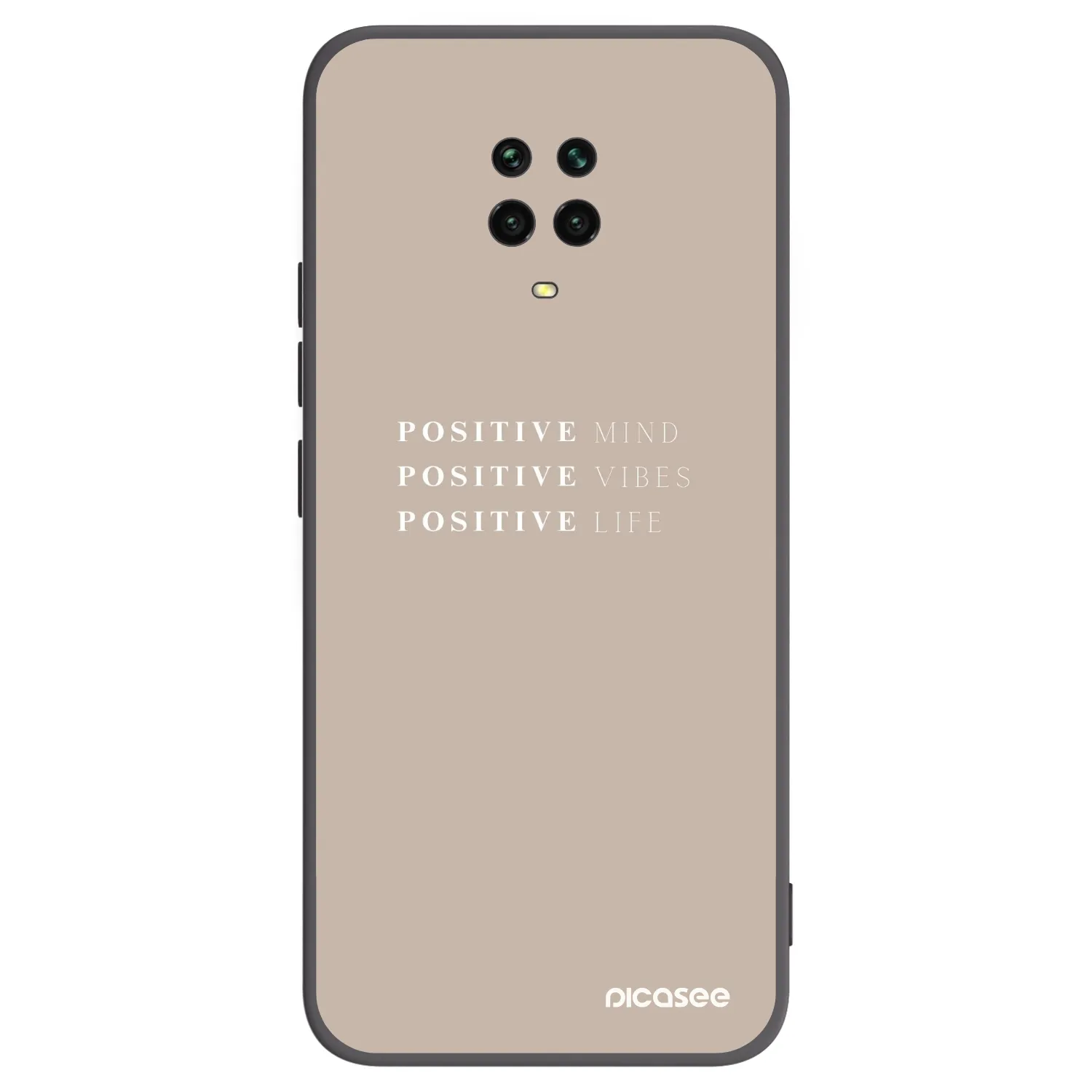 Picasee silikónový čierny obal pre Xiaomi Redmi Note 9S - Positive Vibes