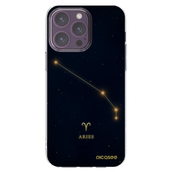 Picasee silikónový prehľadný obal pre Apple iPhone 14 Pro Max - ARIES