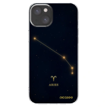 Picasee silikónový prehľadný obal pre Apple iPhone 15 Plus - ARIES
