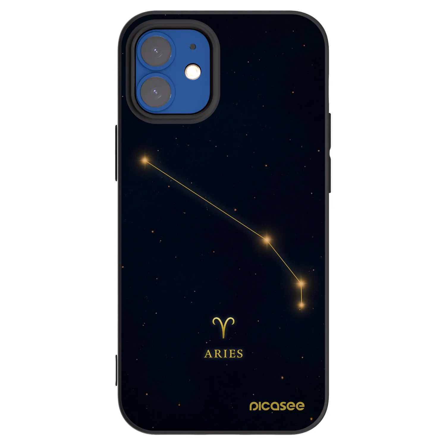Picasee silikónový čierny obal pre Apple iPhone 12 mini - ARIES