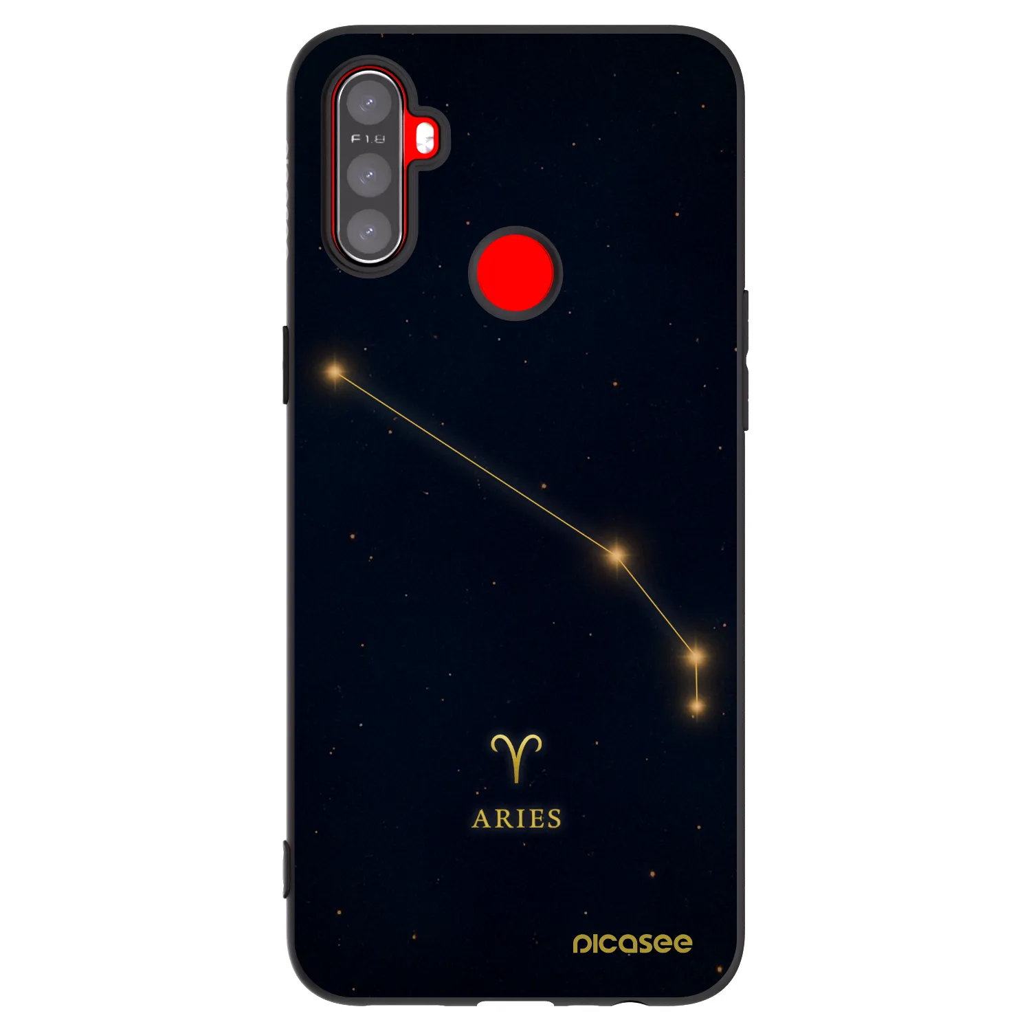 Picasee silikónový čierny obal pre Realme C3 - ARIES