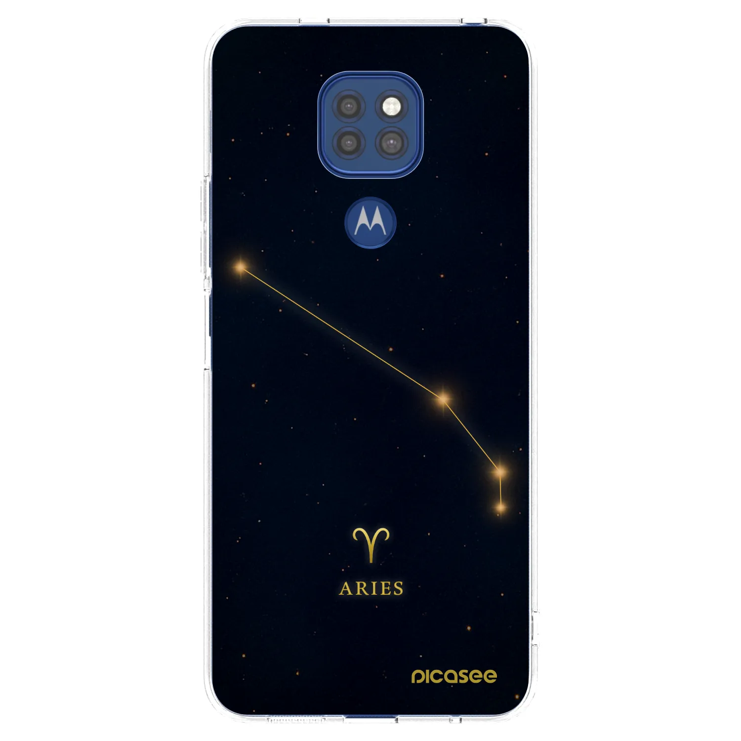 Picasee silikónový prehľadný obal pre Motorola Moto G9 Play - ARIES