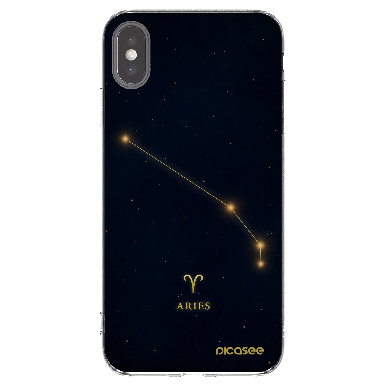 Picasee silikónový prehľadný obal pre Apple iPhone XS Max - ARIES