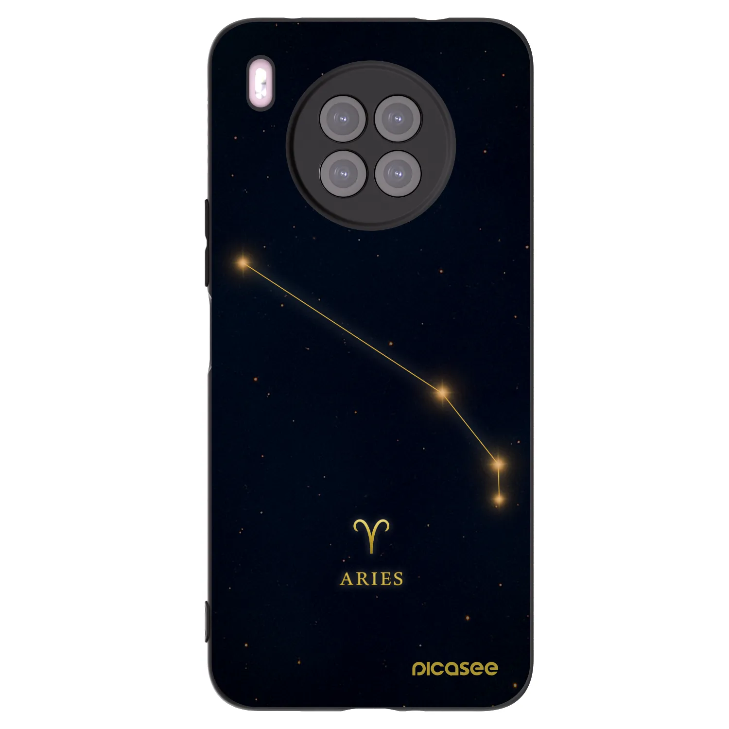 Picasee silikónový čierny obal pre Huawei Nova 8i - ARIES