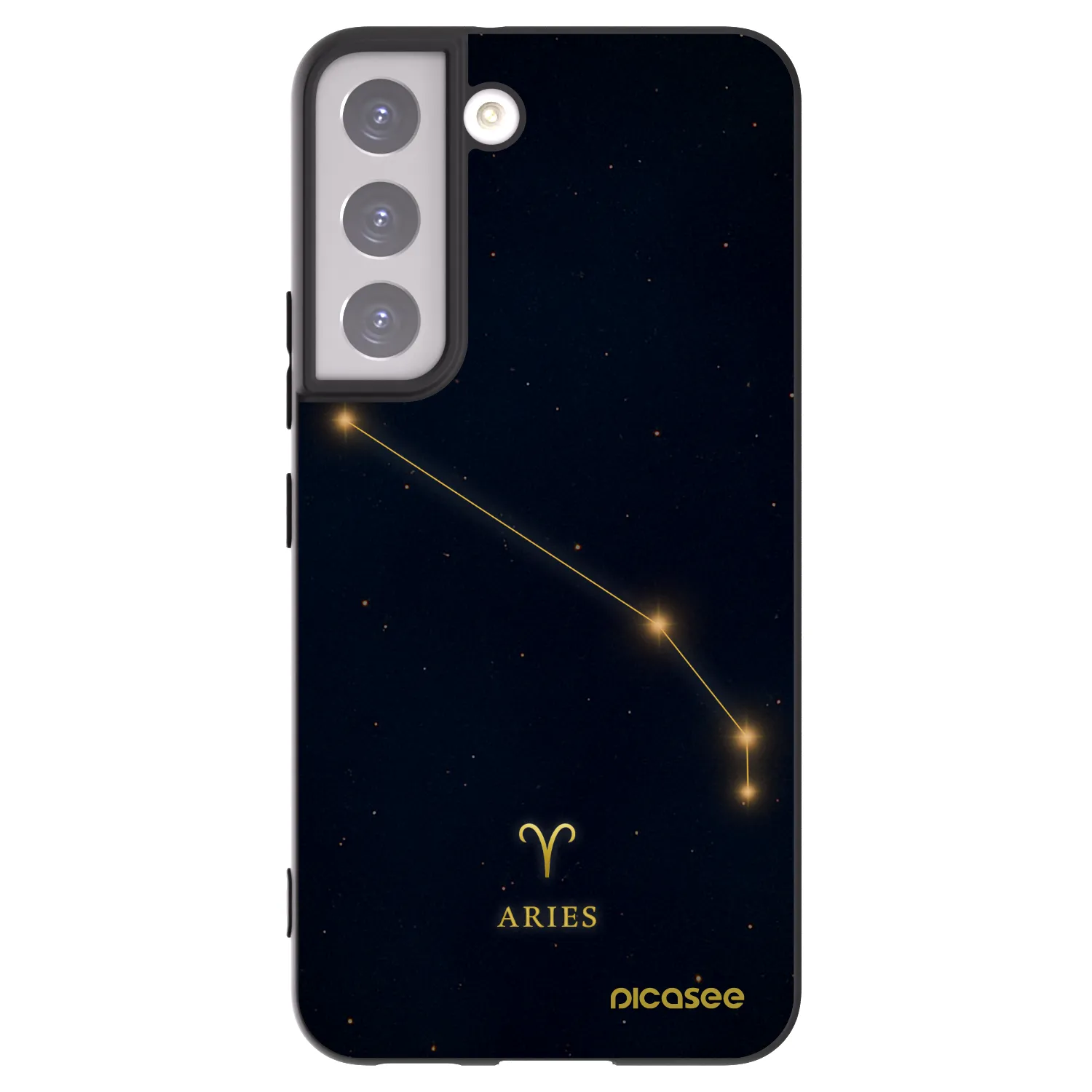 Picasee silikónový čierny obal pre Samsung Galaxy S22 5G - ARIES