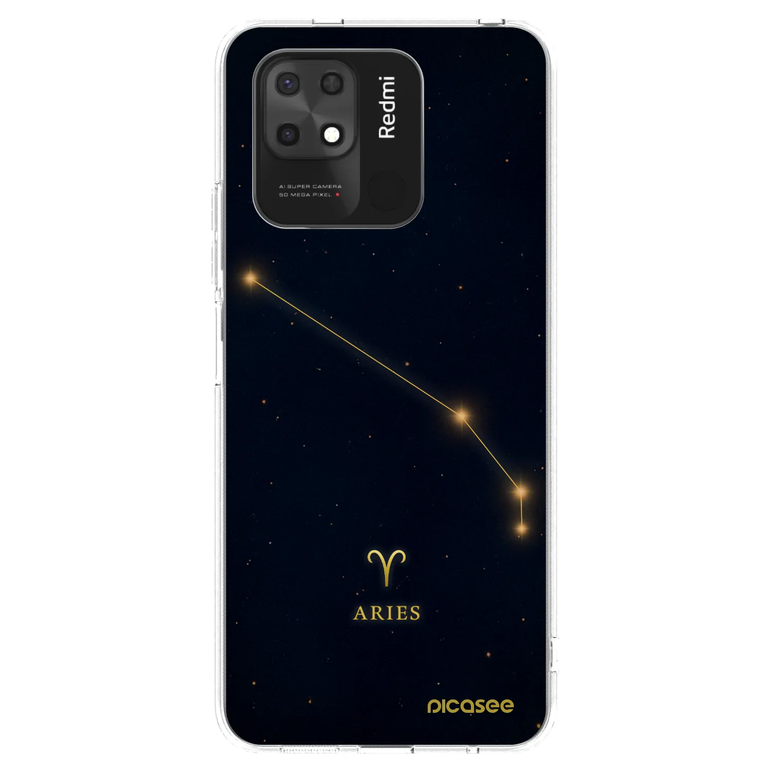 Picasee silikónový prehľadný obal pre Xiaomi Redmi 10C - ARIES