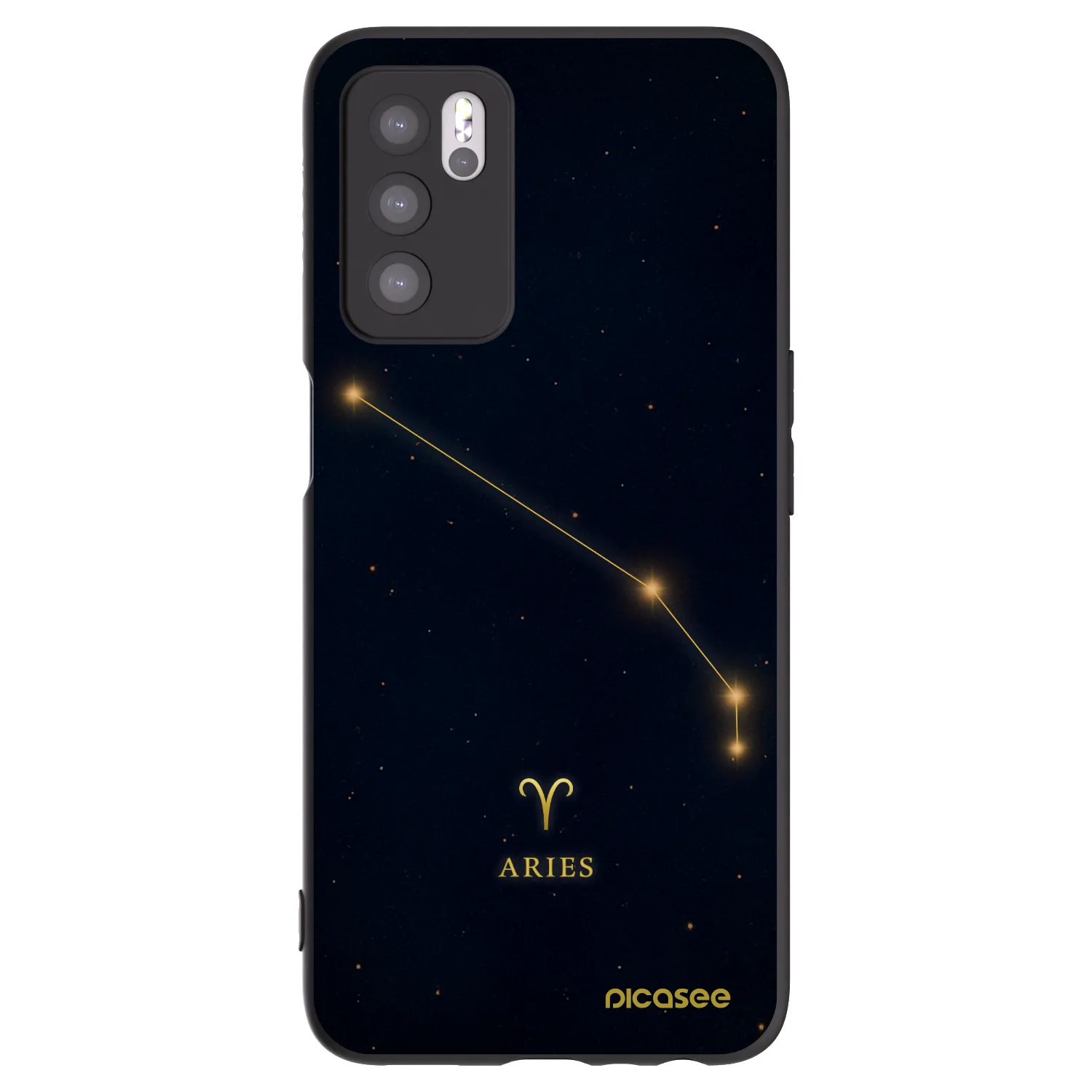 Picasee silikónový čierny obal pre OPPO A16s - ARIES