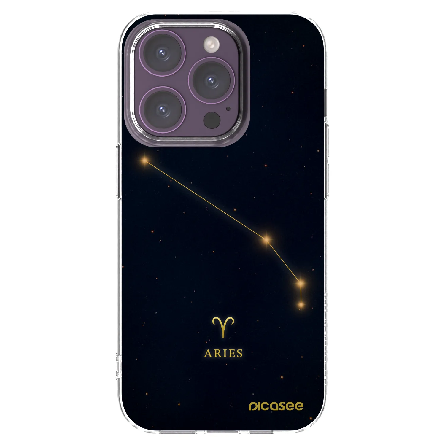 Picasee silikónový prehľadný obal pre Apple iPhone 14 Pro - ARIES