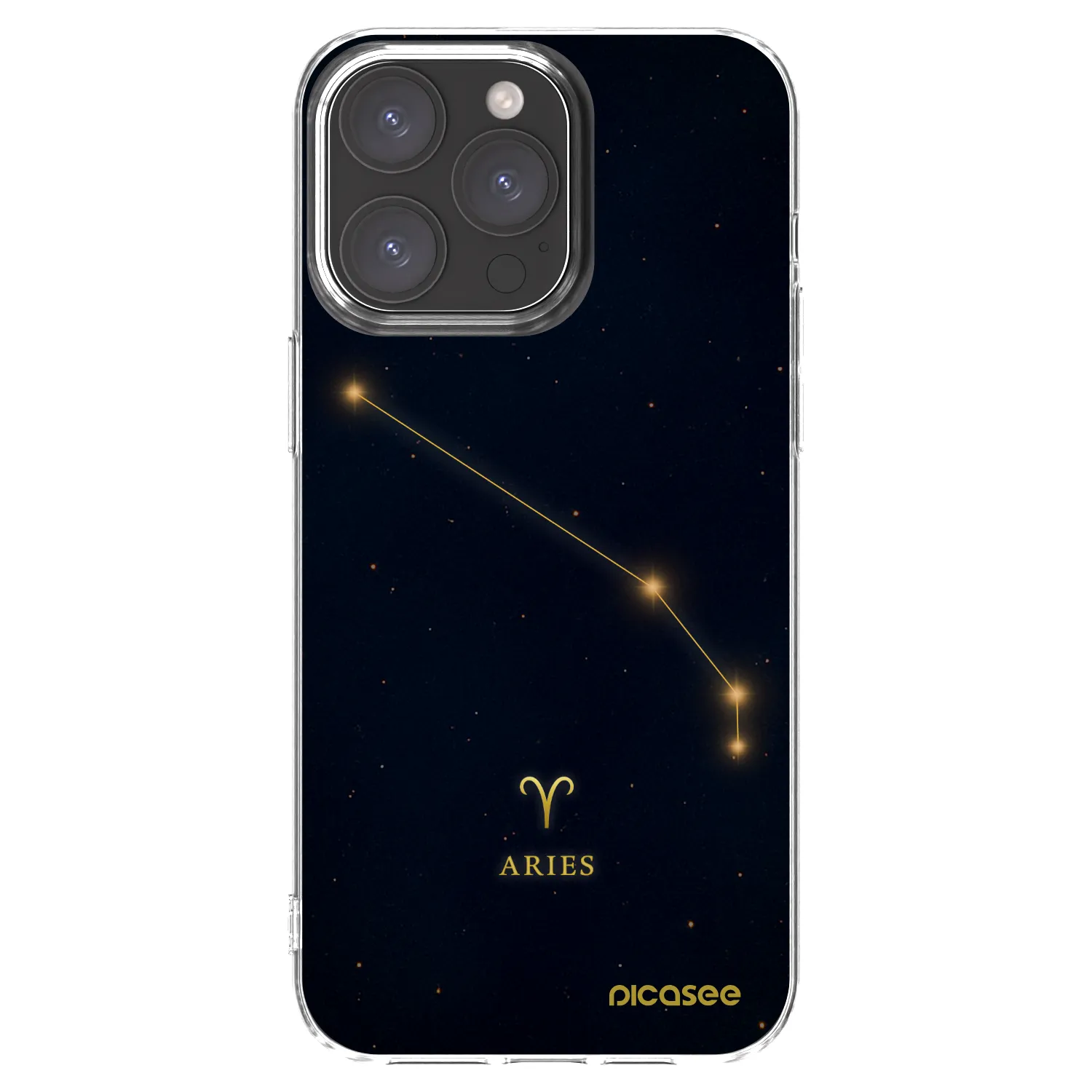 Picasee silikónový prehľadný obal pre Apple iPhone 15 Pro Max - ARIES