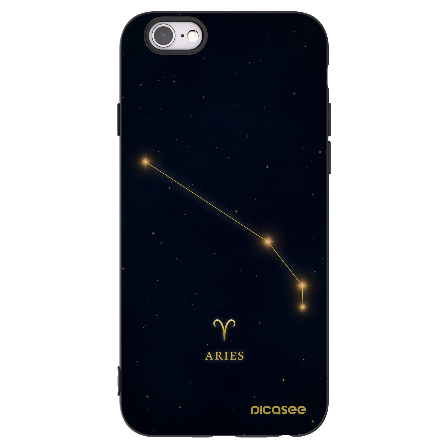 Picasee silikónový čierny obal pre Apple iPhone 6/6S - ARIES