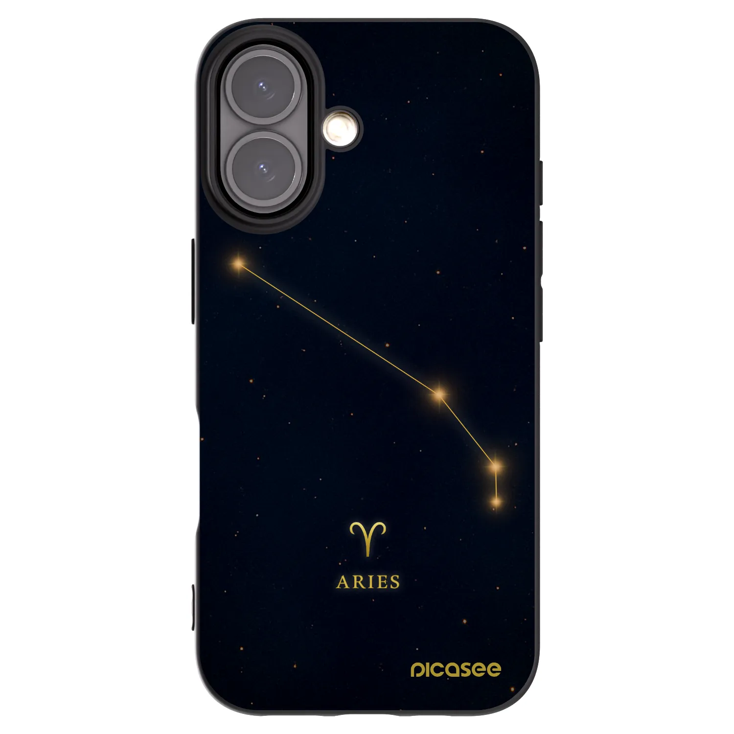 Picasee silikónový čierny obal pre Apple iPhone 16 - ARIES