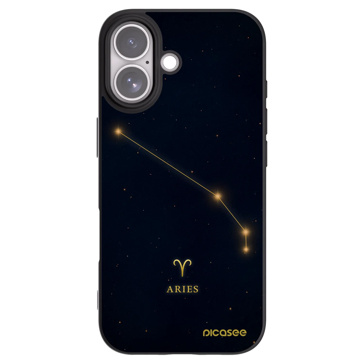Picasee silikónový čierny obal pre Apple iPhone 17 - ARIES