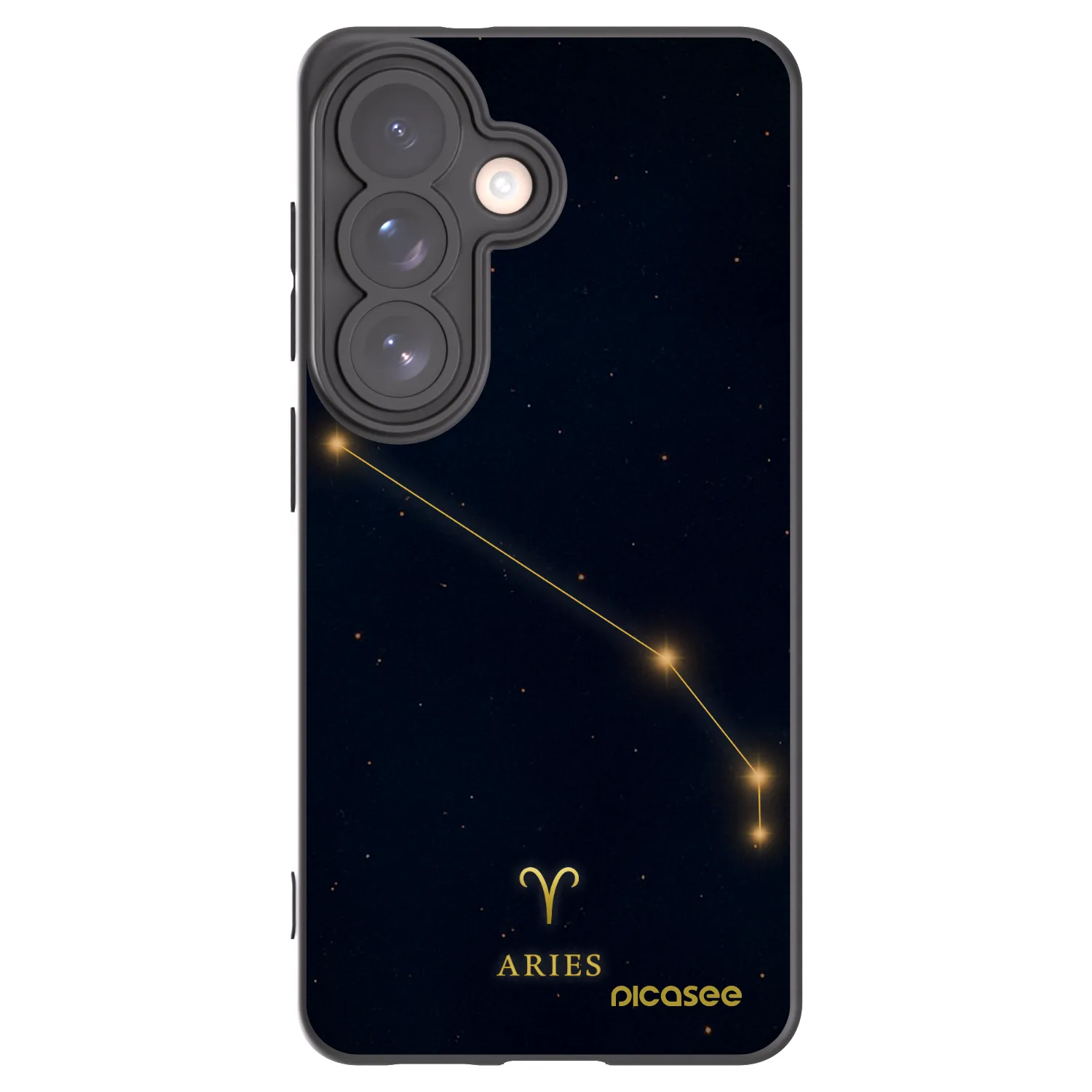 Picasee silikónový čierny obal pre Samsung Galaxy S26 - ARIES