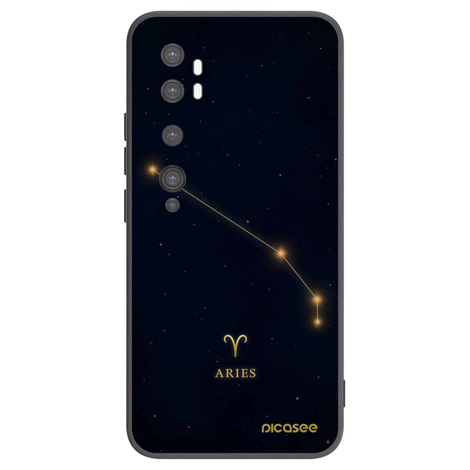Picasee silikónový čierny obal pre Xiaomi Mi Note 10 (Pro) - ARIES