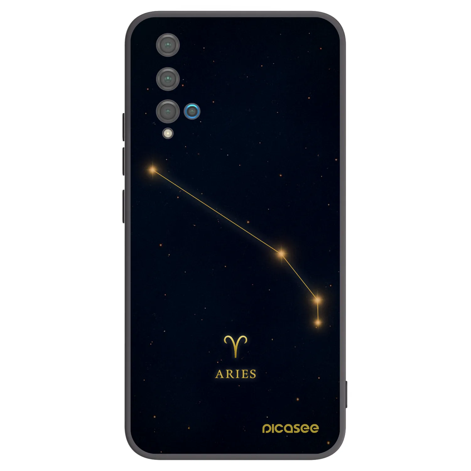 Picasee silikónový čierny obal pre Huawei Nova 5T - ARIES