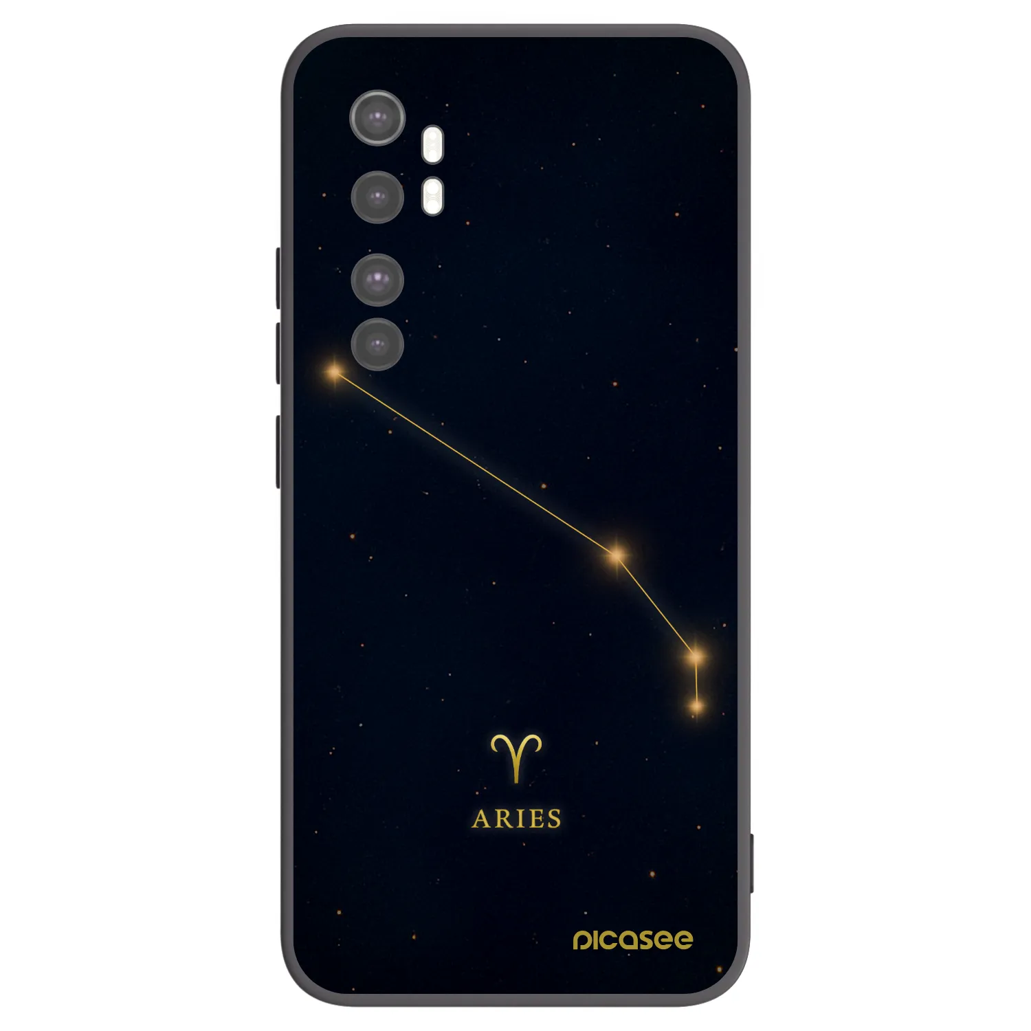 Picasee silikónový čierny obal pre Xiaomi Mi Note 10 Lite - ARIES
