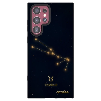 Picasee silikónový čierny obal pre Samsung Galaxy S22 Ultra 5G - TAURUS