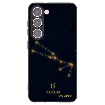 Picasee silikónový čierny obal pre Samsung Galaxy S23 5G - TAURUS