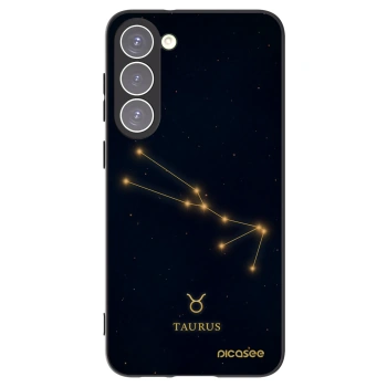 Picasee silikónový čierny obal pre Samsung Galaxy S23+ 5G - TAURUS